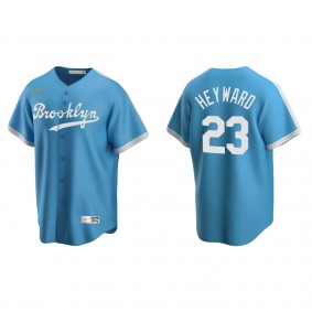 Jason Heyward Men's Brooklyn Dodgers Nike Light Blue Alternate Cooperstown Collection Jersey