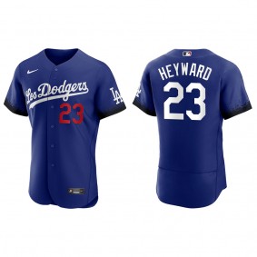 Jason Heyward Men's Los Angeles Dodgers Nike Royal City Connect Authentic Jersey