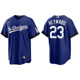 Jason Heyward Men's Los Angeles Dodgers Nike Royal City Connect Replica Jersey