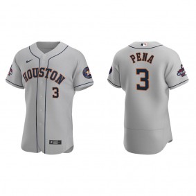 Jeremy Pena Houston Astros Gray 2022 World Series Champions Road Authentic Jersey
