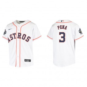 Jeremy Pena Youth Houston Astros White 2022 World Series Home Replica Jersey