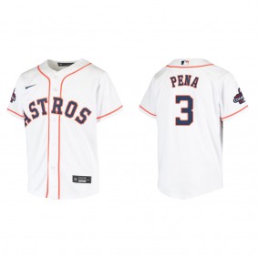 Jeremy Pena Youth Houston Astros White 2022 World Series Champions Home Replica Jersey