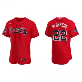 Joc Pederson Atlanta Braves Red Alternate 2021 World Series Champions Authentic Jersey