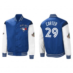 Joe Carter Toronto Blue Jays Royal 2x World Series Champions Complete Game Full-Snap Jacket