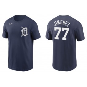Men's Detroit Tigers Joe Jimenez Navy Name & Number T-Shirt