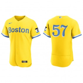 Joely Rodriguez Boston Red Sox Nike Gold Light Blue City Connect Authentic Jersey