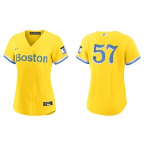 Joely Rodriguez Women's Boston Red Sox Nike Gold Light Blue City Connect Replica Jersey