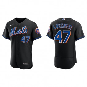 Joey Lucchesi Men's New York Mets Nike Black Alternate Authentic Jersey