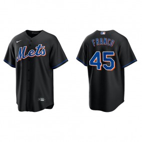 John Franco Men's New York Mets Nike Black Alternate Replica Jersey