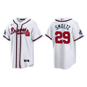 John Smoltz Atlanta Braves White 2021 World Series Champions Replica Jersey
