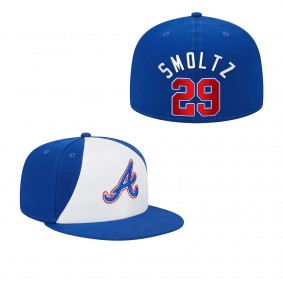 John Smoltz Atlanta Braves White Royal 2023 City Connect Fitted Hat