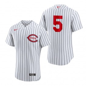 Reds Johnny Bench White 2022 Field of Dreams Authentic Jersey