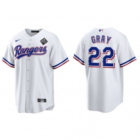 Men's Jon Gray Texas Rangers White 2023 World Series Replica Jersey