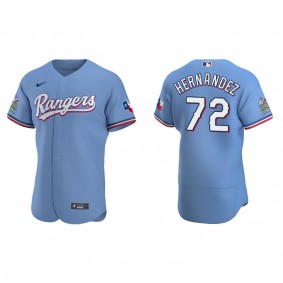 Rangers Jonathan Hernandez Light Blue Authentic Alternate Jersey