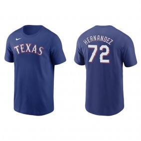 Rangers Jonathan Hernandez Royal Name & Number T-Shirt