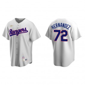 Rangers Jonathan Hernandez White Cooperstown Collection Home Jersey