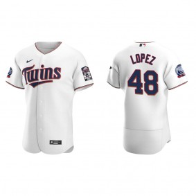 Twins Jorge Lopez White Authentic Home Jersey