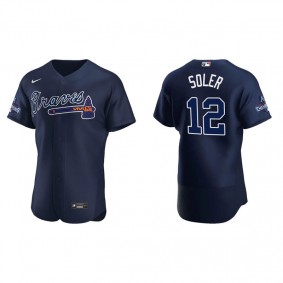 Jorge Soler Atlanta Braves Navy Alternate 2021 World Series Champions Authentic Jersey