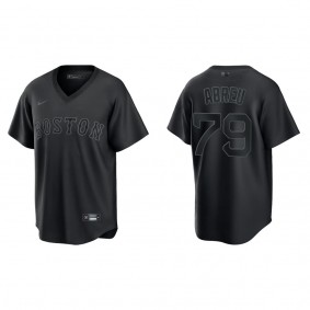 Jose Abreu Men's Chicago White Sox Black Pitch Black Fashion Replica Jersey