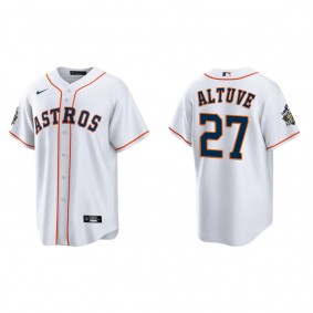 Jose Altuve Houston Astros White 2022 World Series Home Replica Jersey