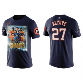 Jose Altuve Houston Astros Navy 2022 World Series Champions Graphic T-Shirt