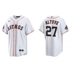 Jose Altuve Houston Astros White 2022 World Series Champions Replica Jersey