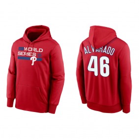 Jose Alvarado Philadelphia Phillies Red 2022 World Series Authentic Collection Dugout Pullover Hoodie