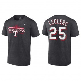 Men's Jose Leclerc Texas Rangers Charcoal 2023 American League Champions T-Shirt