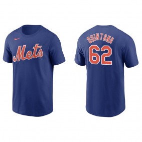 Jose Quintana Men's New York Mets Jacob deGrom Nike Royal Name & Number T-Shirt