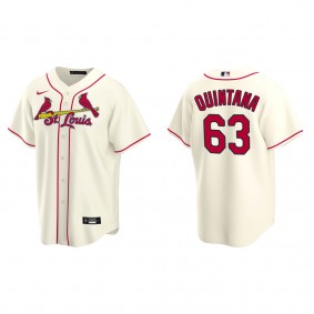 Men's St. Louis Cardinals Jose Quintana Cream Replica Alternate Jersey