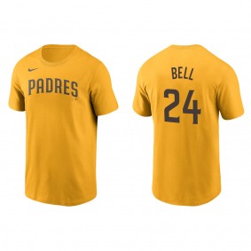 Padres Josh Bell Gold Name & Number T-Shirt