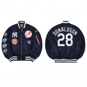 Men's New York Yankees Josh Donaldson Navy Alpha Industries Jacket