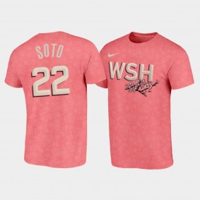 Washington Nationals #22 Juan Soto Unisex 2022 City Connect Pink T-shirt
