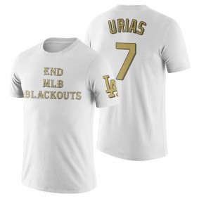 Julio Urias Dodgers End Blackouts White T-Shirt