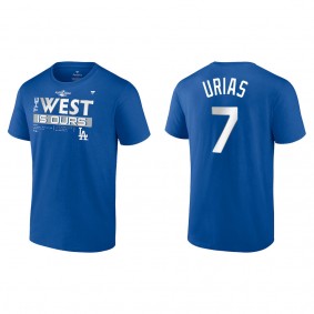 Julio Urias Los Angeles Dodgers Royal 2022 NL West Division Champions Locker Room T-Shirt