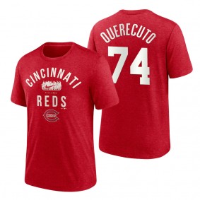 Reds Juniel Querecuto Red 2022 Field of Dreams Lockup Tri-Blend T-Shirt