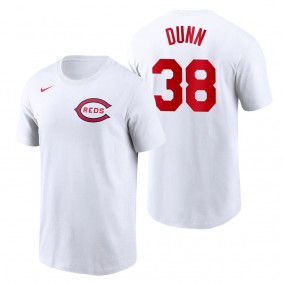 Reds Justin Dunn White 2022 Field of Dreams T-Shirt