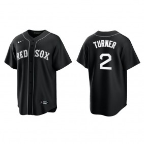 Justin Turner Boston Red Sox Nike Black White Replica Jersey