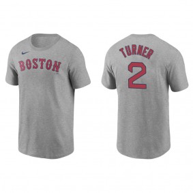 Justin Turner Men's Boston Red Sox Mookie Betts Nike Gray Name & Number T-Shirt