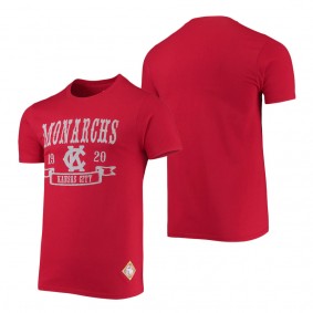 Men's Kansas City Monarchs Stitches Red Negro League Wordmark T-Shirt