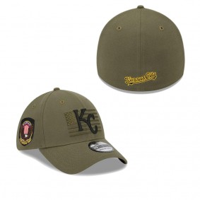 Men's Kansas City Royals Green 2023 Armed Forces Day 39THIRTY Flex Hat