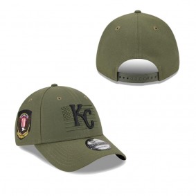 Men's Kansas City Royals Green 2023 Armed Forces Day 9FORTY Adjustable Hat