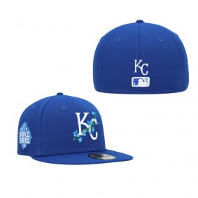 Men's Kansas City Royals Royal 2015 World Series Bloom Side Patch 59FIFTY Fitted Hat