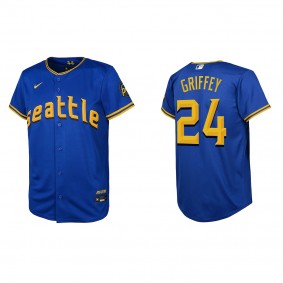 Ken Griffey Jr. Youth Seattle Mariners Royal 2023 City Connect Replica Jersey