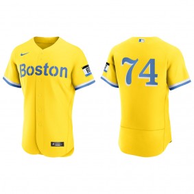 Kenley Jansen Boston Red Sox Nike Gold Light Blue City Connect Authentic Jersey