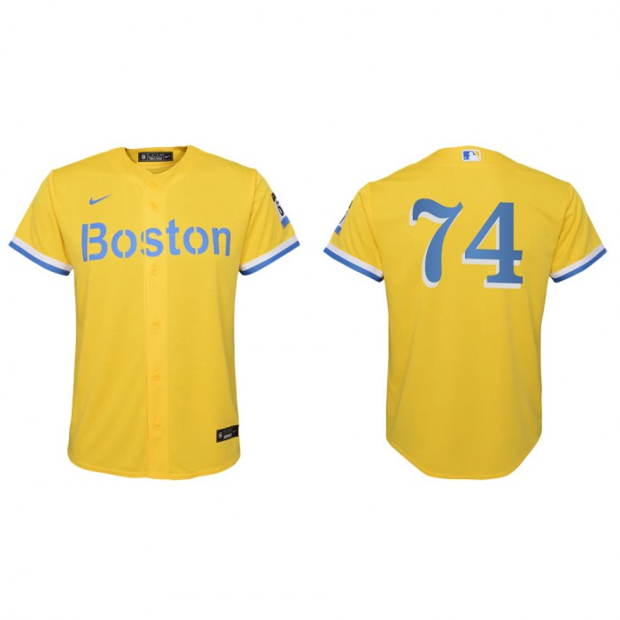 Kenley Jansen Youth Boston Red Sox Gold Light Blue City Connect Replica ...