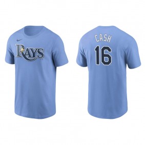 Kevin Cash Men's Tampa Bay Rays Kevin Kiermaier Nike Light Blue Name & Number T-Shirt