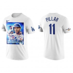 Kevin Pillar Los Angeles Dodgers White 2022 NL West Division Champions T-Shirt