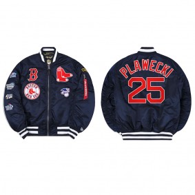 Men's Boston Red Sox Kevin Plawecki Navy Alpha Industries Jacket
