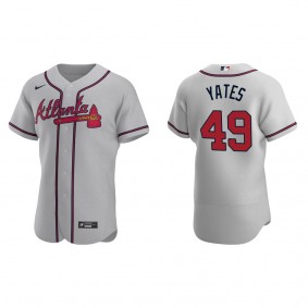 Braves Kirby Yates Gray Authentic Road Jersey